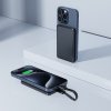 Acefast – Magnetic Wireless Power Bank (M8-5000) ultratenká magnetická bezdrôtová powerbanka USB-C 5000 mAh PD18W s LED indikátorom – čierna