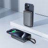 Acefast – Magnetic Wireless Power Bank (M10-10000) magnetická bezdrôtová powerbanka s USB-C káblom 10000 mAh 30W 2× USB-C s LED indikátorom – čierna
