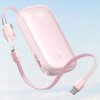 Baseus - Power Bank EnerFill FC21 Qpow 3 Ultra (E0027L02) - with Detachable Cable, 10000mAh, 22.5W, USB, USB-C - Nebula Pink