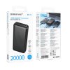 Borofone - Power Bank (BJ78A) - 2 x USB, USB-C, Micro-USB, LED Indicator, 20000mAh - Black