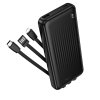 Borofone - Power Bank Clever Series (BJ79) - with Built-in 3x Cable, USB, USB-C, Lightning, Indicator, 2A, 10000mAh - Black