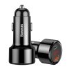 Baseus – Car Charger Magic Series autonabíjačka USB + USB-C 45W Quick Charge 4.0 / QC 3.0 s displejom – čierna