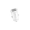 Baseus - Car Charger Grain (CCALL-ML02) - Dual USB, LED Backlight, 5V, 3.1A - White