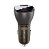 Acefast - Car Charger (B7) - 2x USB, 45W, Dual Fast Charging, with LED Digital Display - Transparent Black