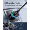 Baseus – Car Charger autonabíjačka 2× USB-C + USB 152,5W rýchle nabíjanie RGB ambientné podsvietenie s USB-C káblom – čierna