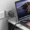 Yesido – Wall Charger sieťová nabíjačka GaN 2× USB-C + USB PD65W QC18W s USB-C káblom 1 m – čierna