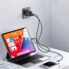 Yesido – Wall Charger sieťová nabíjačka s digitálnym displejom USB + USB-C 20W – čierna