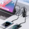 Yesido – Wall Charger sieťová nabíjačka s digitálnym displejom USB + 2× USB-C 30W – čierna
