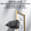 Yesido – Wall Charger sieťová nabíjačka s digitálnym displejom USB + 2× USB-C 30W – čierna