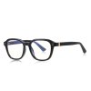 Techsuit - Anti-Blue Light Glasses Reflex PC (2227) - for Men, Round, TR90&Metal Frame, AC Lens - Black