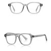 Techsuit - Anti-Blue Light Glasses Reflex PC (2227) - for Men, Round, TR90&Metal Frame, AC Lens - Transparent/Gray