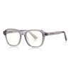 Techsuit - Anti-Blue Light Glasses Reflex PC (2227) - for Men, Round, TR90&Metal Frame, AC Lens - Transparent/Gray
