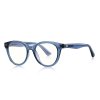 Techsuit - Anti-Blue Light Glasses Reflex PC (2231) - Round, TR90&Metal Frame, AC Lens - Transparent/Blue