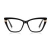 Techsuit - Anti-Blue Light Glasses Reflex PC (2271) - for Women, Rectangle, TR90&Metal Frame, AC Lens - Black