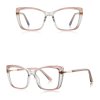 Techsuit - Anti-Blue Light Glasses Reflex PC (2273) - for Women, Oversized, TR90&Metal Frame, AC Lens - Transparent/Brown