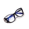 Techsuit - Anti-Blue Light Glasses Reflex PC (2276) - for Women, Cat Eye, TR90&PC Frame, AC Lens - Black