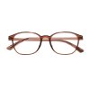 Techsuit - Anti-Blue Light Glasses Reflex PC (6635) - Unisex, Round, TR90 Frame, AC Lens - Reddish Brown