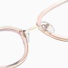 Techsuit - Anti-Blue Light Glasses Reflex PC (82290) - for Women, Cat Eye, TR90&Metal Frame, AC Lens - Gold/Pink