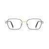 Techsuit - Anti-Blue Light Glasses Reflex PC (3161) - for Women, Rectangle, Metal Frame, AC Lens - Black
