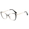Techsuit - Anti-Blue Light Glasses Reflex PC (8808) - for Women, Oversized, Metal Frame, AC Lens - Black