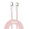 ColorWay - Data Cable (CW-CBPDCL061-P) - Type-C to Apple Lightning, PD 27W, 3A, 480Mbps, Nylon, 1m - Pink