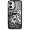 Karl Lagerfeld - Liquid Glitter Choupette Logo MagSafe (KLHCP16SLCHSCTDK) - iPhone 16 - Black