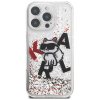 Karl Lagerfeld - Liquid Glitter Choupette Logo MagSafe (KLHCP16LLCHSCTDT) - iPhone 16 Pro - Clear