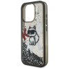 Karl Lagerfeld - Liquid Glitter Choupette Logo MagSafe (KLHCP16LLCHSCTDK) - iPhone 16 Pro - Black