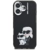 Karl Lagerfeld - IML Aquarelle Karl & Choupette (KLHCP16SHMKCAQK) - iPhone 16 - Black