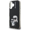 Karl Lagerfeld - IML Aquarelle Karl & Choupette (KLHCP16SHMKCAQK) - iPhone 16 - Black