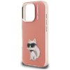 Karl Lagerfeld – IML Aquarelle Choupette Logo pevné puzdro pre iPhone 16 Pro – ružové