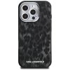 Karl Lagerfeld – IML Leopard Pattern MagSafe pevné puzdro pre iPhone 16 Pro Max – čierne