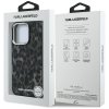 Karl Lagerfeld – IML Leopard Pattern MagSafe pevné puzdro pre iPhone 16 Pro Max – čierne