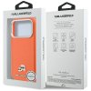 Karl Lagerfeld - Leather MagSafe K&C Head Pin (KLHMP17X6PFKCLO) - iPhone 17 Pro Max - Orange