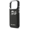 Karl Lagerfeld - Hardcase Leather K&C Print & Pocket (KLHCP17L6PCSPKCK) - iPhone 17 Pro - Black