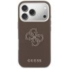 Guess – Hardcase Resin Logo pevné puzdro pre iPhone 17 Pro Max – hnedé