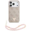 Guess – Hardcase 4G with Strap Triangle Logo MagSafe pevné puzdro s pútkom pre iPhone 17 Pro – ružové