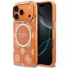 Guess – IML Peony Dot MagSafe puzdro pre iPhone 17 Pro – oranžové