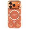 Guess – IML Peony Dot MagSafe puzdro pre iPhone 17 Pro Max – oranžové