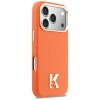 Karl Lagerfeld - Hardcase Leather Khead Logo MagSafe (KLHMP17L5PGFKHGO) - iPhone 17 Pro - Orange