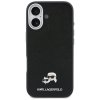 Karl Lagerfeld - Hardcase Leather K&C Head Pin MagSafe (KLHMP17S6PFKCLK) - iPhone 17 - Black