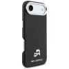 Karl Lagerfeld - Hardcase Leather K&C Head Pin MagSafe (KLHMP17M6PFKCLK) - iPhone 17 Air - Perforated Logo, Black