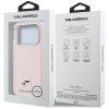 Karl Lagerfeld - Hardcase Leather K&C Head Pin MagSafe (KLHMP17L6PFKCLP) - iPhone 17 Pro - Pink