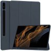 Techsuit - Flex Trifold (with Pencil Holder) - Samsung Galaxy Tab S8 Ultra - Dark Blue