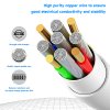 Lito - Data Cable (LD02CC) - Type-C to Type-C, Fast Charging, 60W, Tangle-free, Soft Silicone, 1.2m - White