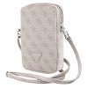Guess - Universal Phone Pouch Zip 4G Triangle (GUWBZP4GFTSP) - Universal, Saffiano Leather, Adjustable Strap - Pink