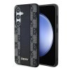 DKNY - Leather Checkered Mono Pattern MagSafe (DKHMS24MPCPVSLK) - Samsung Galaxy S24 Plus - Black