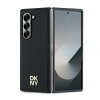 DKNY - Leather Repeat Pattern Stack Logo (DKHMZFD6PSHRPSK) - Samsung Galaxy Z Fold6 - Black