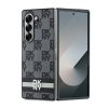DKNY - Leather Chequered Pattern Printed Stripes (DKHCZFD6PCPTSSKZ) - Samsung Galaxy Z Fold6 - Black