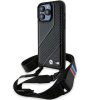 BMW - Leather M Edition Carbon Stripe & Strap (BMHCP15X23PSCCK) - iPhone 15 Pro Max - Black